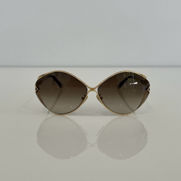 LOUIS VUITTON GOLD METAL FRAME SUNGLASSES NWOTS! - Picture 5 of 17